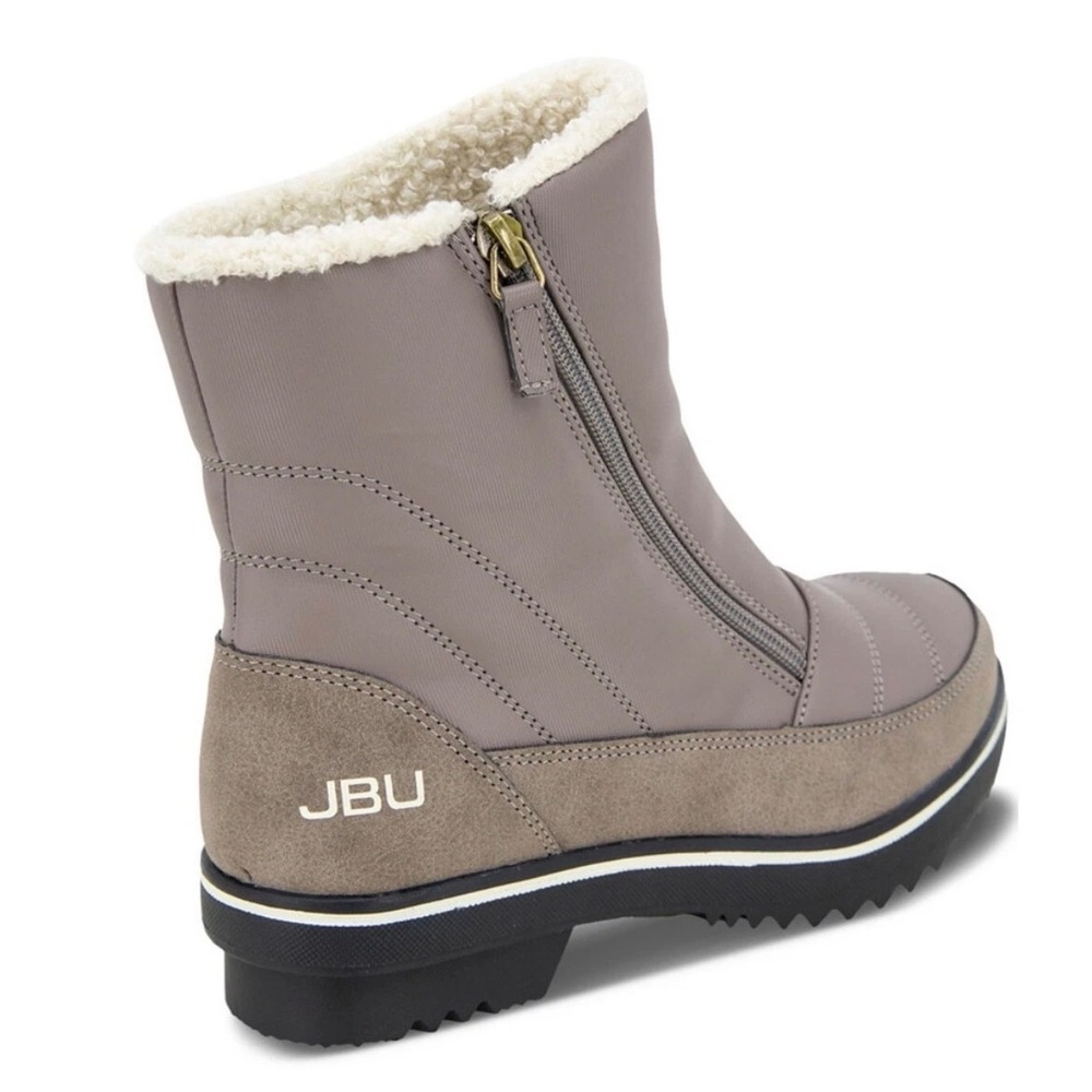 JBU BY JAMBU Winter Snow Boot Shoe Womens Water Resistant Faux Fur Gray Taupe 10